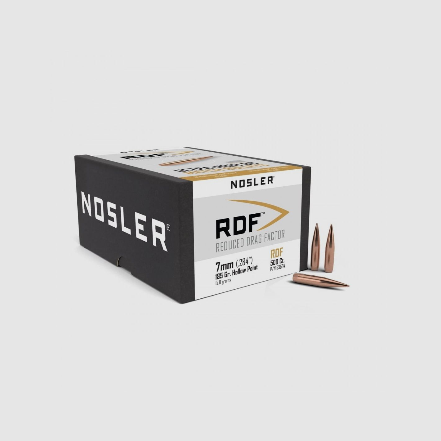 NOSLER BULLET 284" 185GR RDF HPBT 500UD., imagen 2 de 2