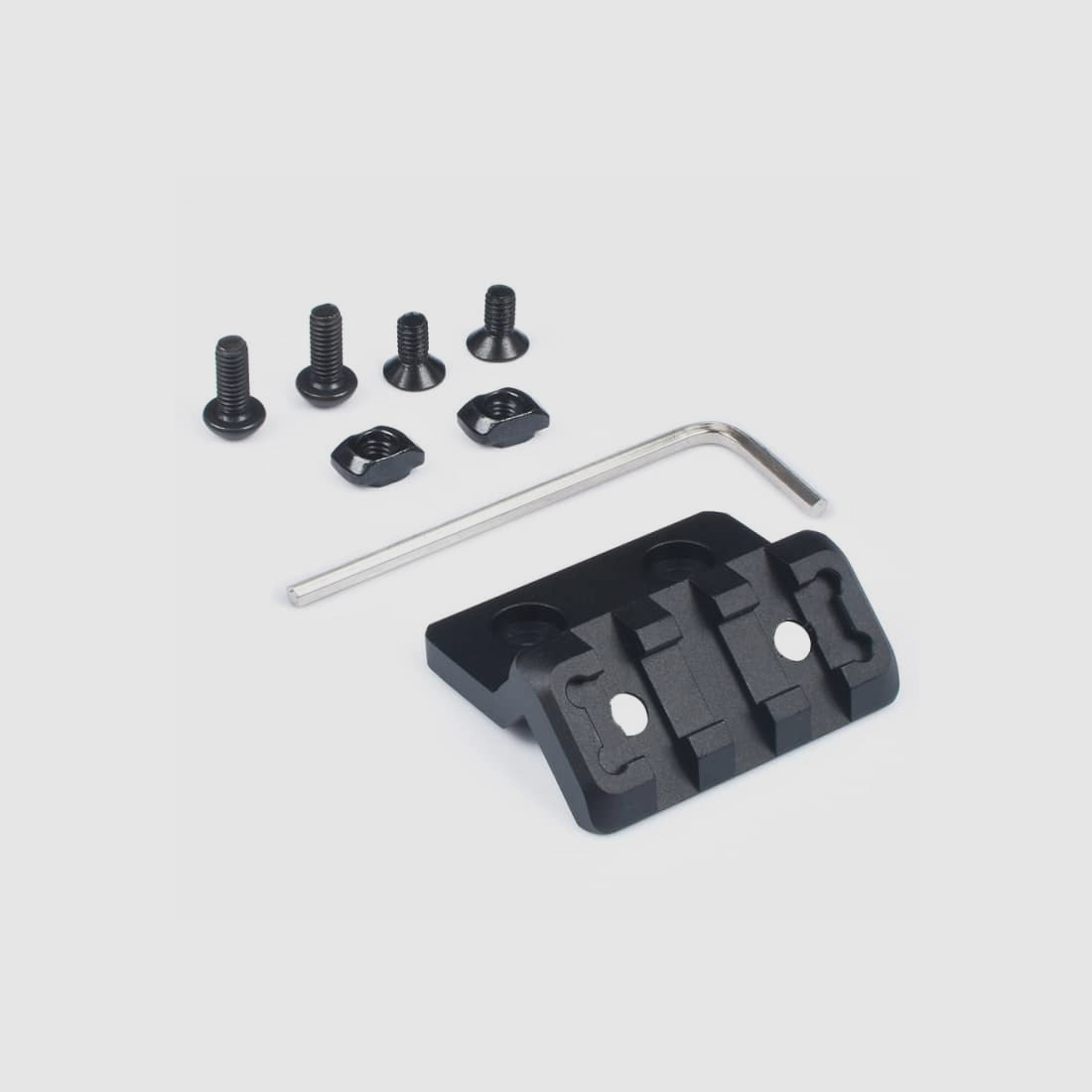 M-LOK and Keymod Offset Light / Optic Picatinny Mount