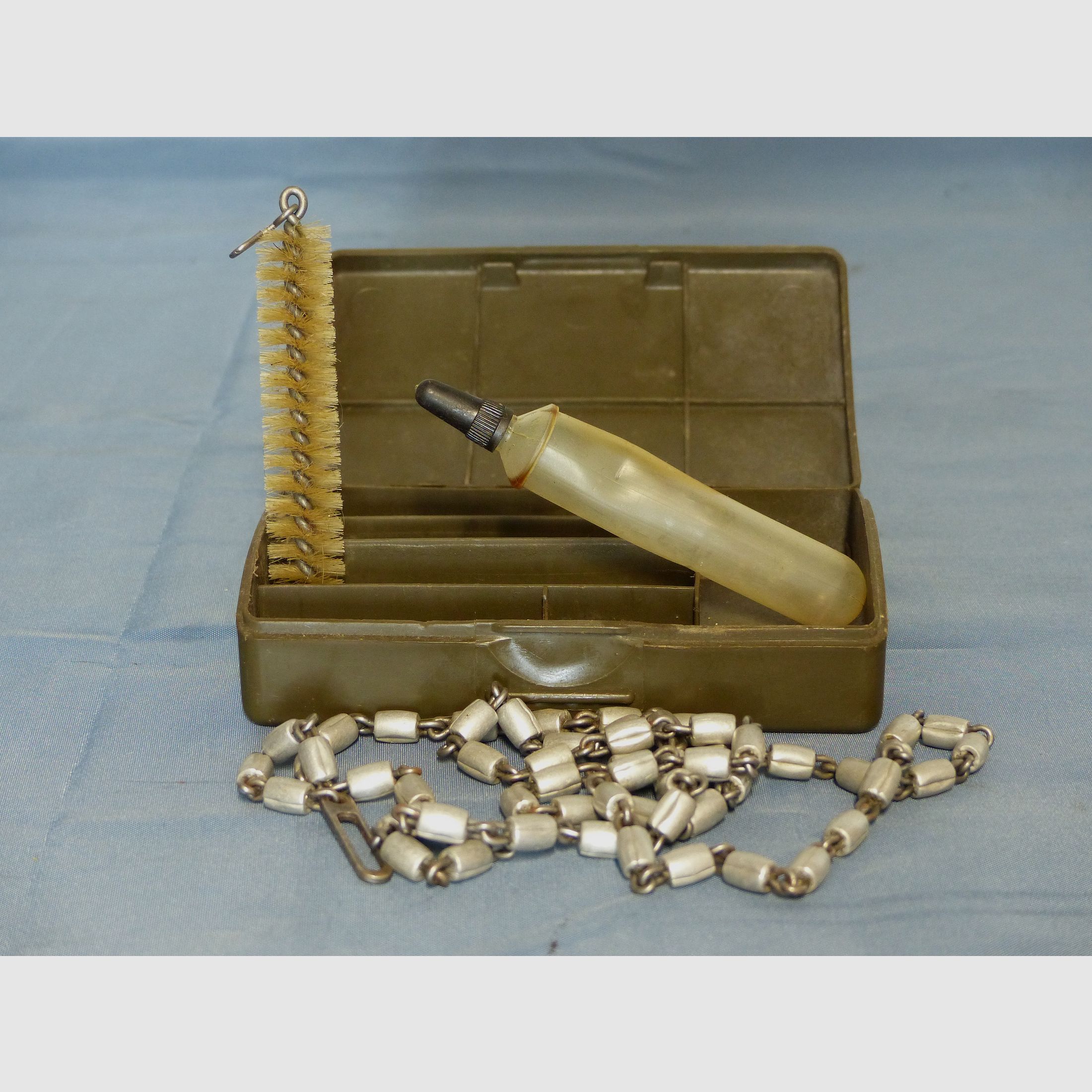 Bundeswehr BW 3 pièces de munitions d'exercice cartouches projectiles bleus G3 matériel de nettoyage années 60 70