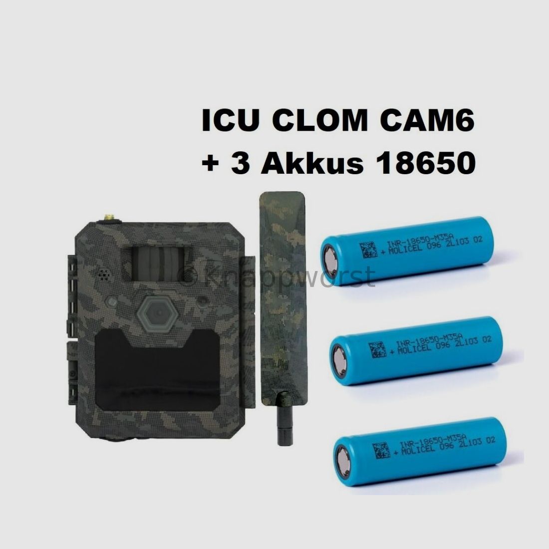 ICU ICU CLOM CAM6 Wildkamera inkl.3x 18650 Akkus+2000 Coins