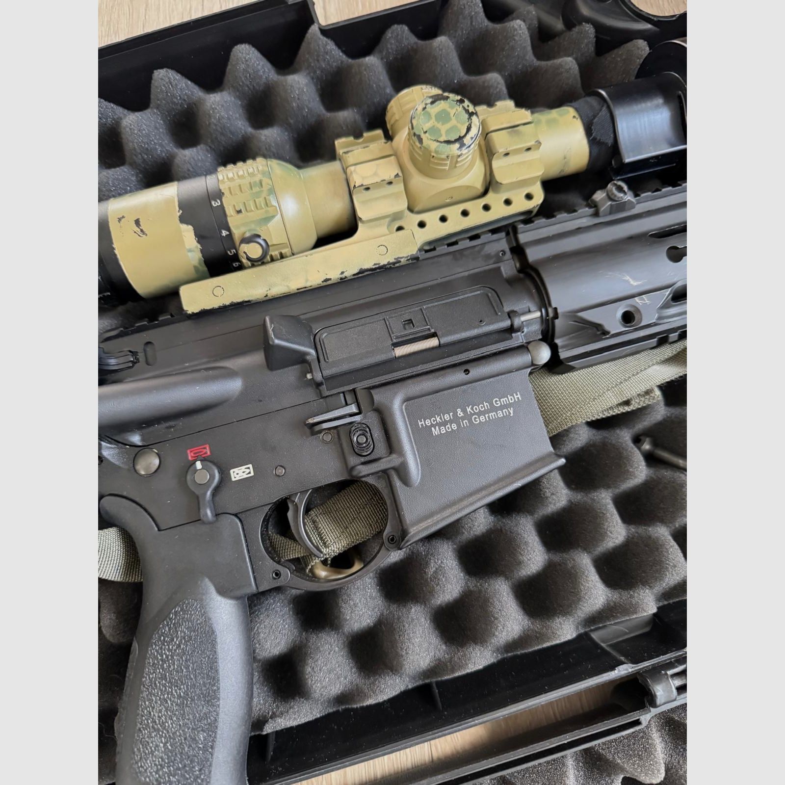 HK MR 223 - 11 inches including B& T Rotex silencer & FALKE LPVO 1-8 x 24 / Precision Hunting adapter - Night vision attachment device