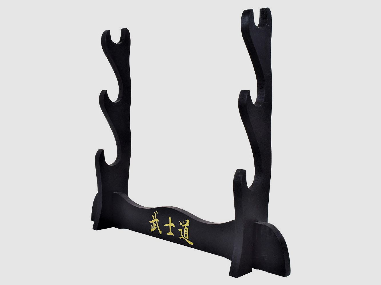 Matte black sword stand for 3 swords