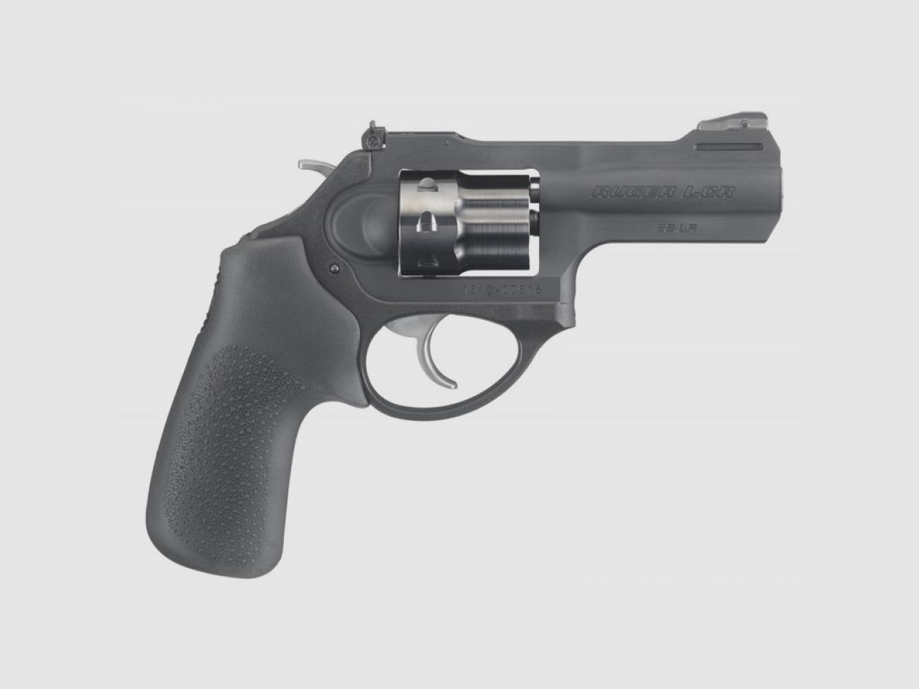 Ruger Revolver - DA, LCR, LCRx, .22 LR, Matte Black, Synergistic Hard Coat, 3"