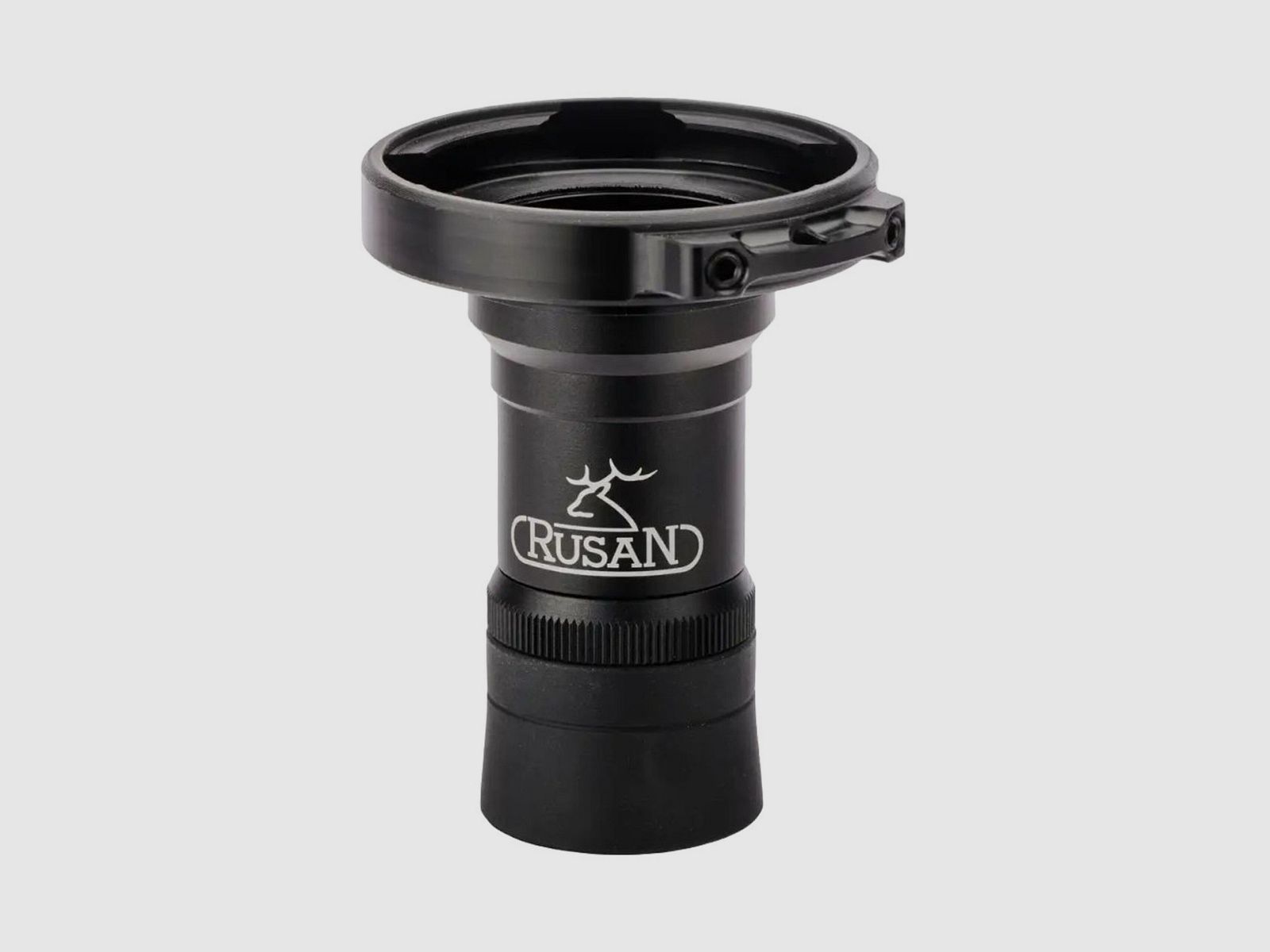 Rusan eyepiece with 2.5x magnification including connector for modular adapter