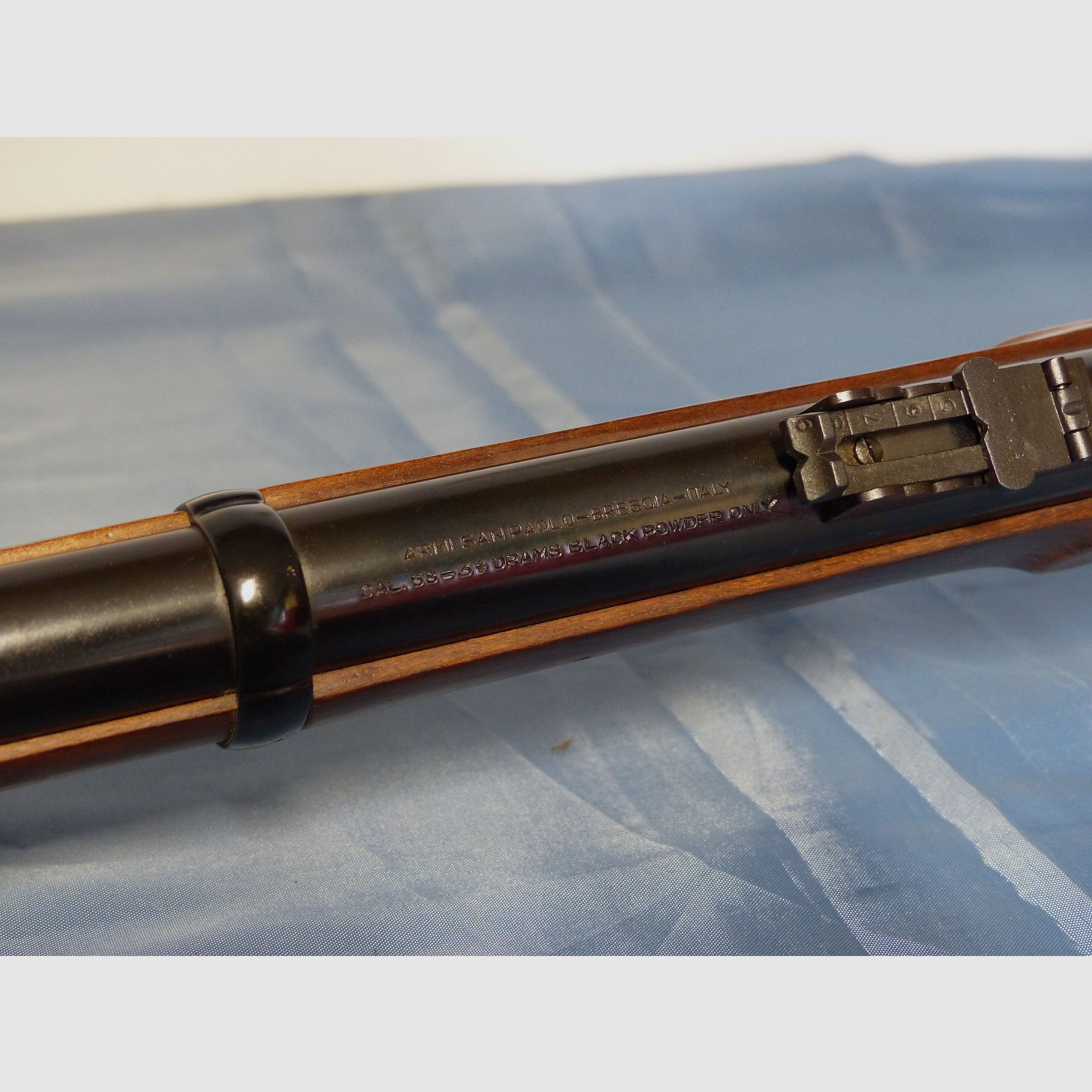 Vorderlader Perkussion Enfield Gewehr 1853 3 Band Büchse Armi San Paolo Brescia Italien Cal. .58 vintage