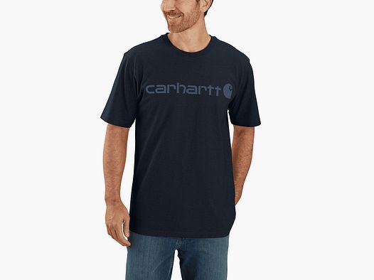 Carhartt Dearborn Relaxed Logo T-Shirt Hombre Navy/Azul Oscuro S