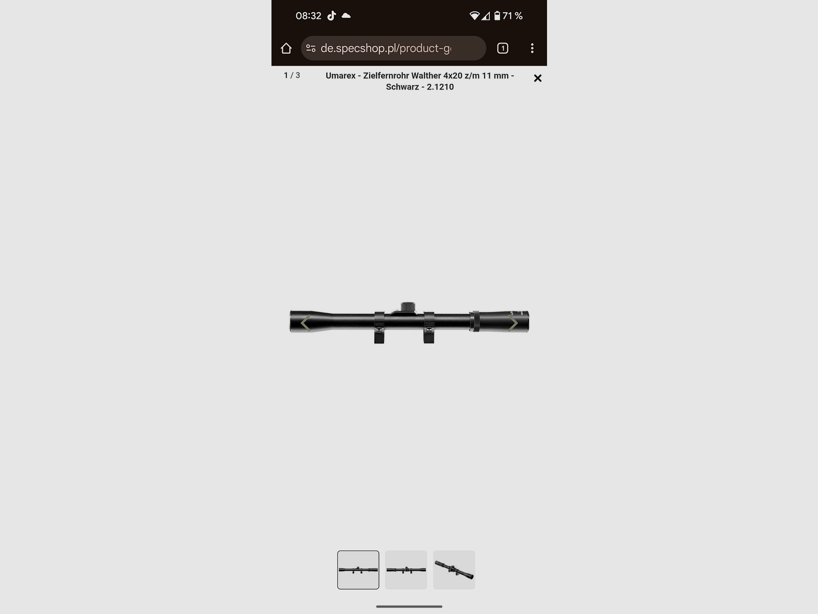 Visier von jäger 4x20
