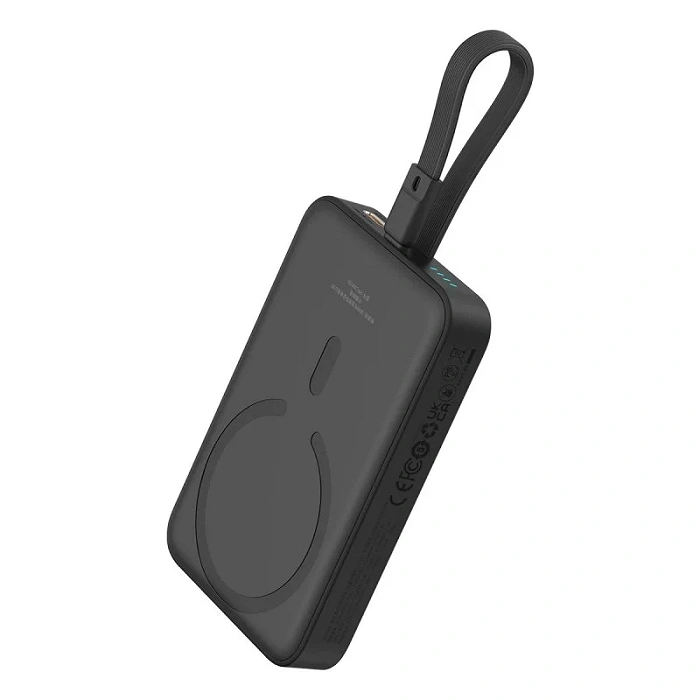 Baseus Magnetic Mini Air Wireless Power Bank 10000 mAh 20 W + Lightning cable (black), image 7 of 16