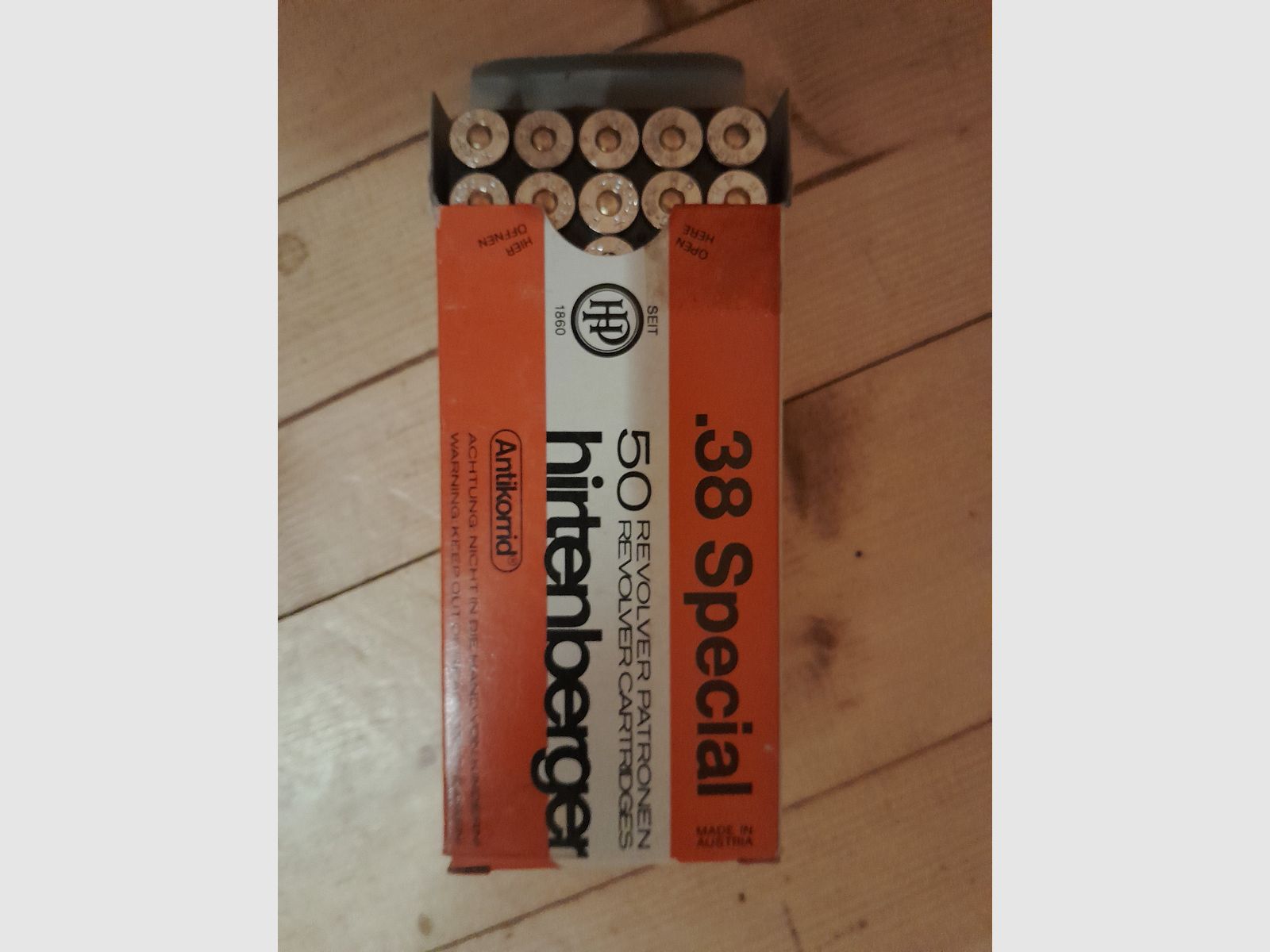 38 Special Hirtenberger Revolverpatronen 10,2g 158gr