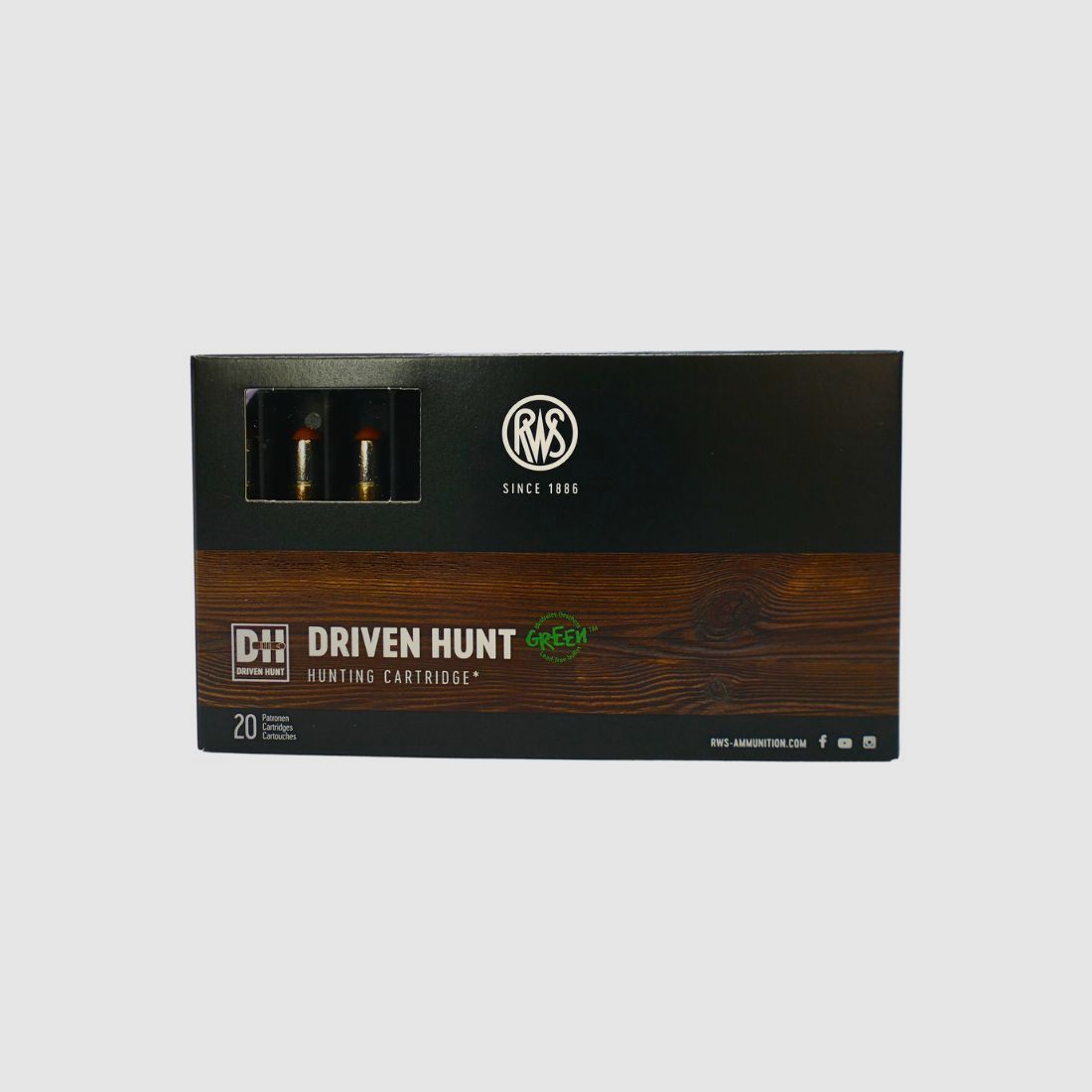 RWS .308 Win. Driven-Hunt 10,7g/165gr Büchsenpatronen Bleifrei
