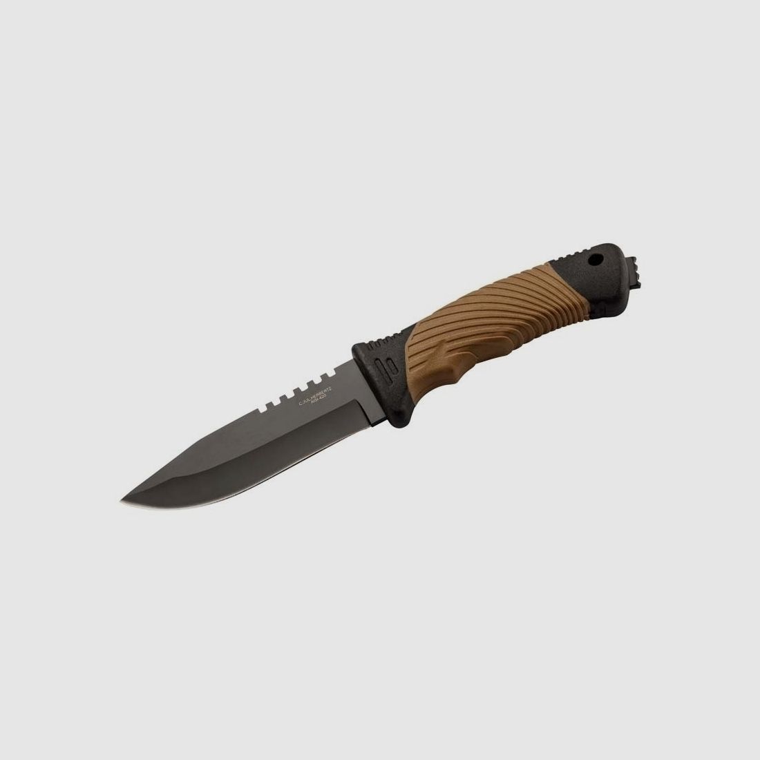 Coltello da cintura Herbertz, manico in plastica/gomma, fodero per cintura con clip