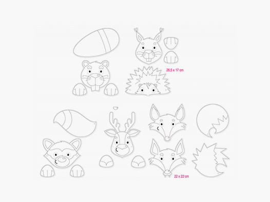 Masques en papier "Animaux à colorier"