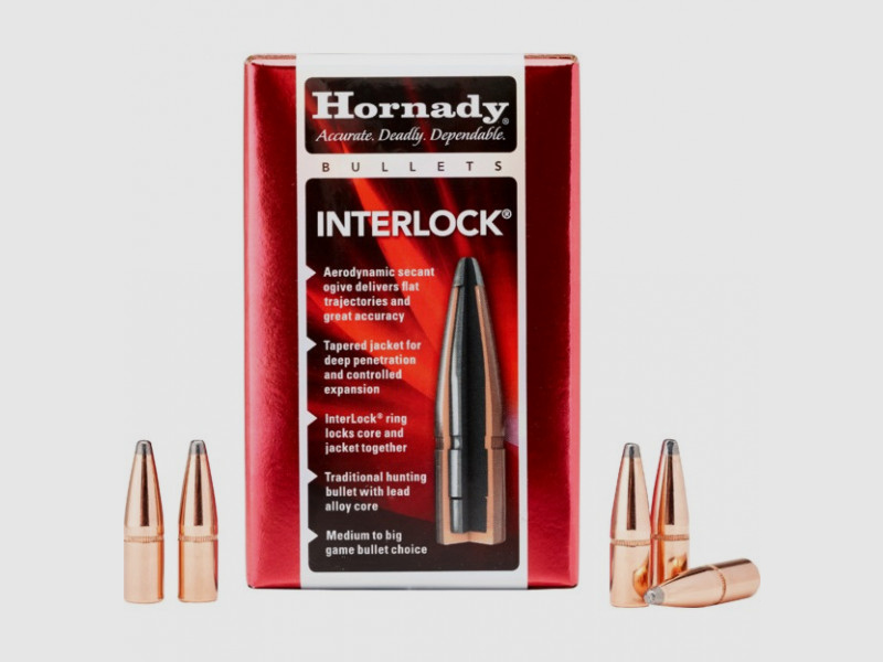 HORNADY 8MM/.323 GESCHOSSE - .INTERLOCK SP - 195GRS - 100 STÜCK