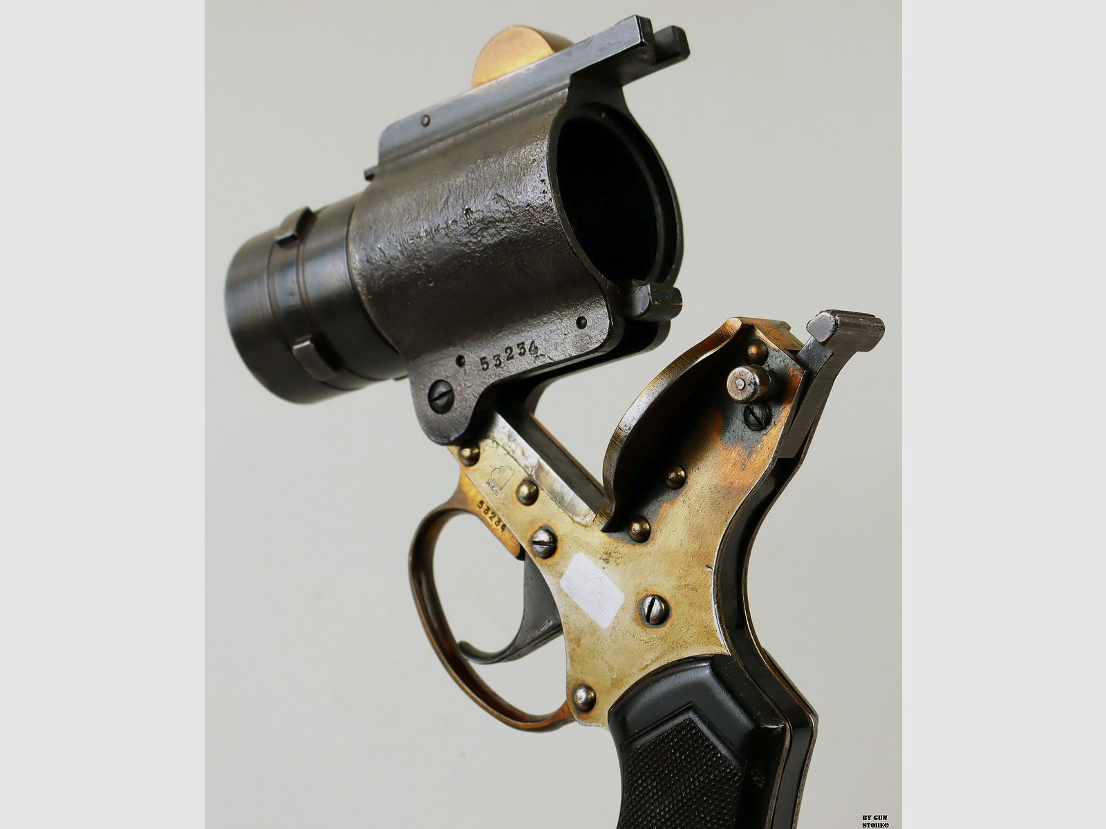 Pistola Lanzarazzi Webley & Scott mod. No. 4 MK I* nº de serie 53234, imagen 2 de 7