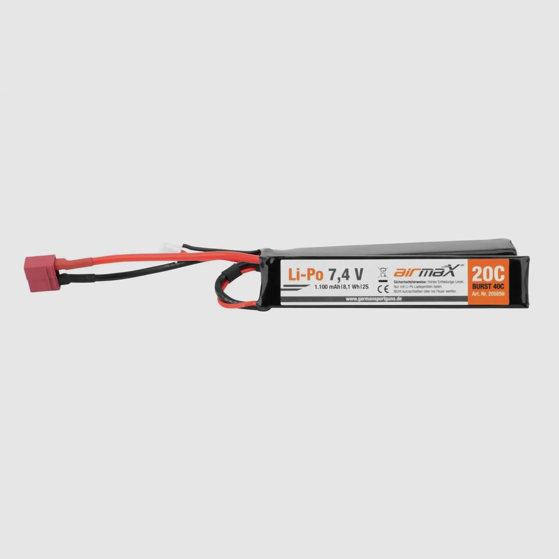 airmaX airmaX Battery Li-Po 7.4V 1,100 mAh Dean Connector