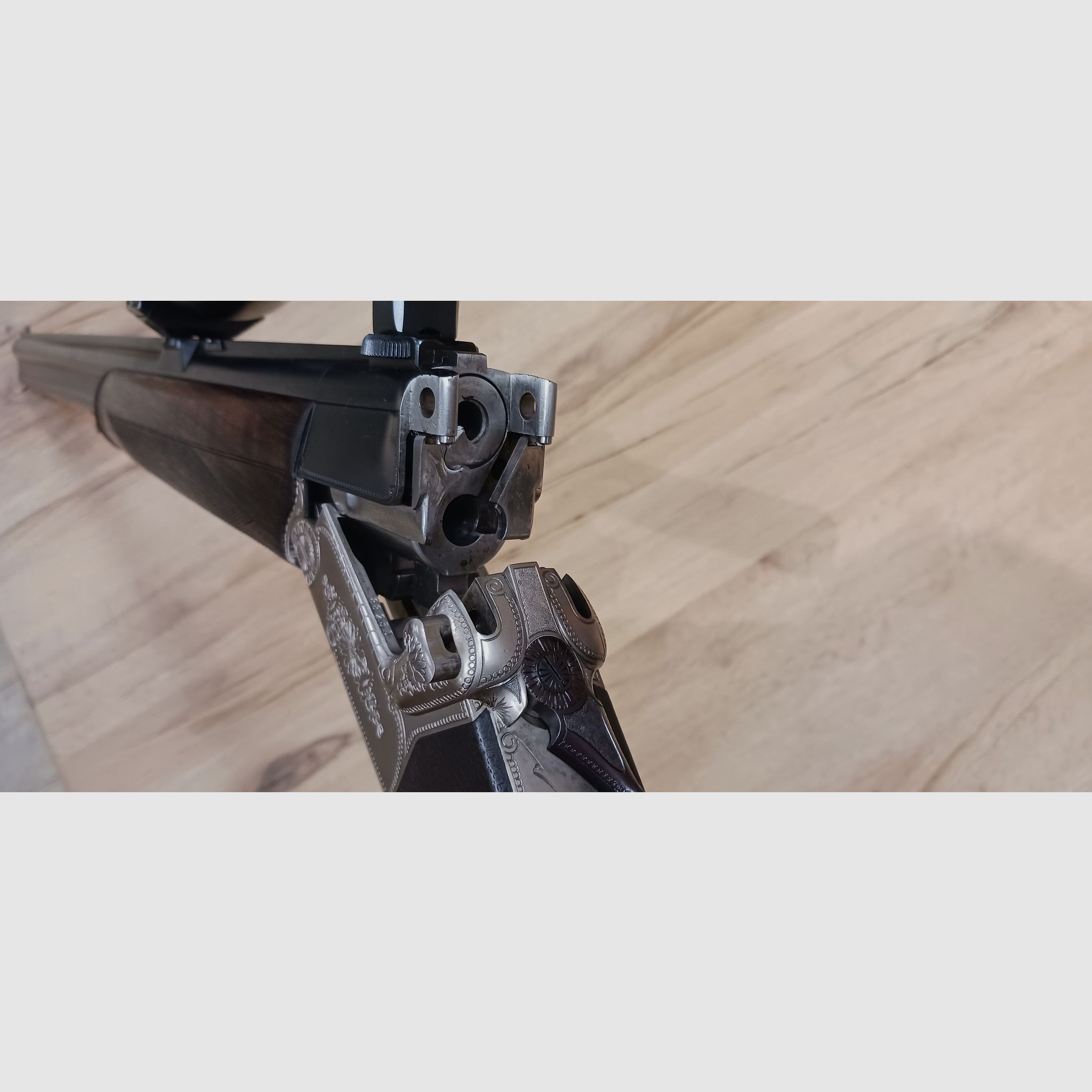 Escopeta de doble cañón Krieghoff Mod. TEKK Cal. 9,3x64; 12/70 (casi Bergstutzen incluido ESL 5,6x50RM)