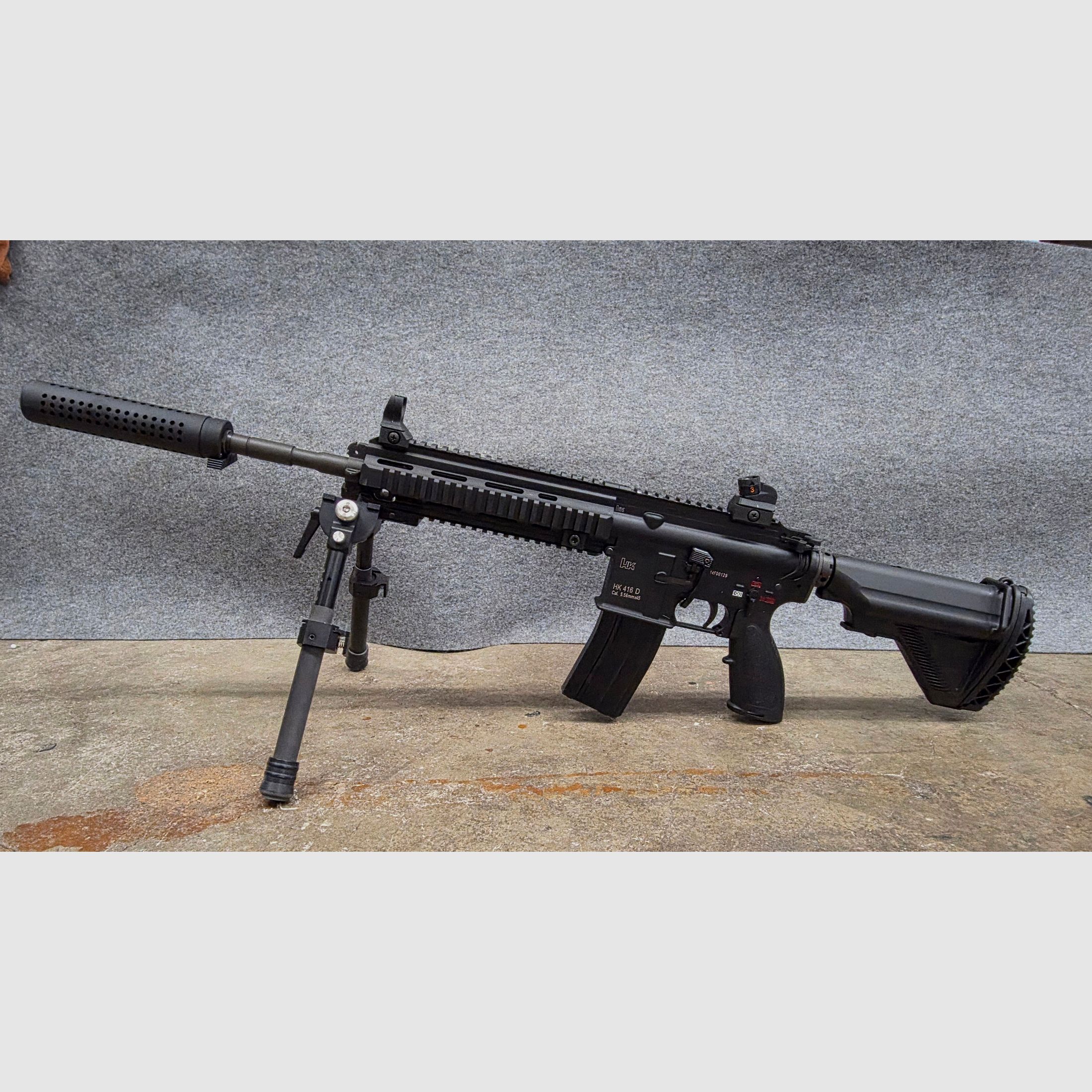 Neuwertige Gas Blowback HK416  GBB mit V3 Nozzle Stahl Bolt viel neues Zubehör Tuning Softair Gewehr ab 18 Jahre 6mm BB