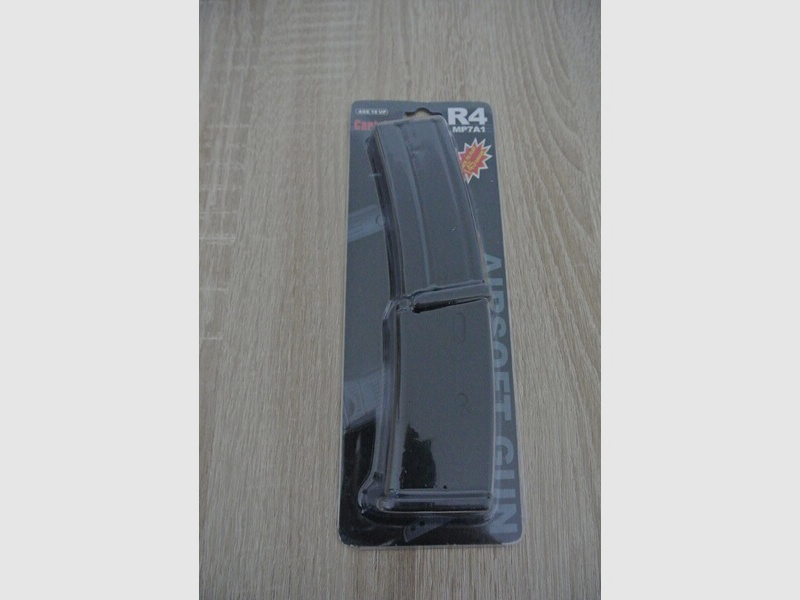 WELLFIRE R4 MP7A1 145rd High Cap Magazin Schwarz 6mm Airsoft Softair