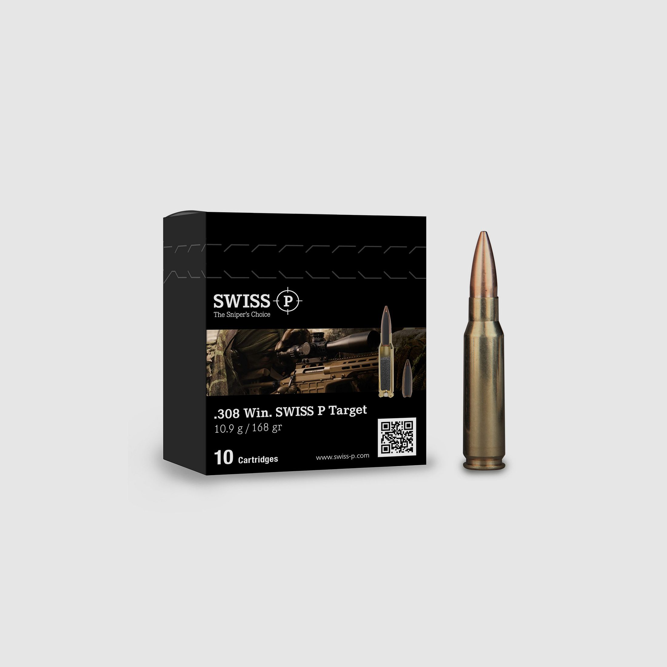 Munition SWISS P Kal.308 Win TARGET BTHP 175gr /10, Bild 3 von 4