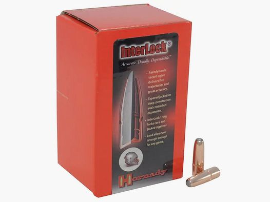 Balle Hornady .30/.308 INTERLOCK RN 180GR 100 pièces