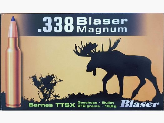 Munitions Blaser .338 Blaser Magnum Barnes TTSX 210 gr. - 20 pcs.