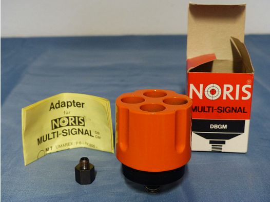 Schreckschuss Gas Revolver Pistole Adapter Noris Multi-Signal DBGM OVP vintage