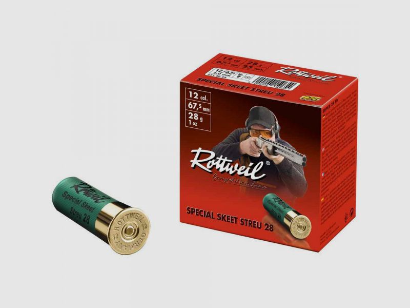 ROTTWEIL SPECIAL SKEET STREU 28 - 12/67,5 - 28 GR. - 2,0 MM - 25 STÜCK