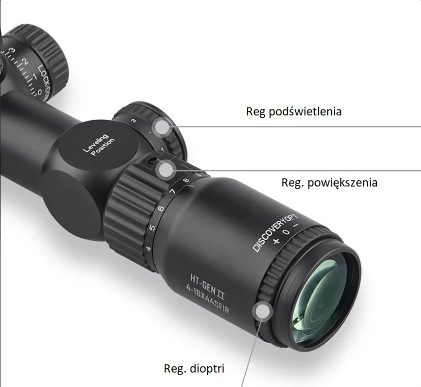 Luneta celownicza DISCOVERY Optics HT Gen II 6-24x44 SFIR FFP z montażem, zdjęcie 8 z 10