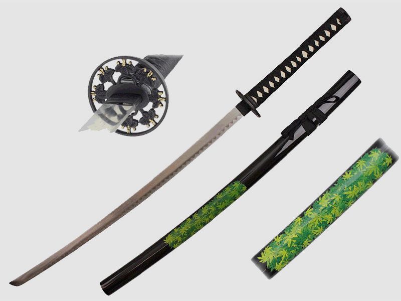 Katana Marihuana Dekoracja Samurajskiego Miecza
