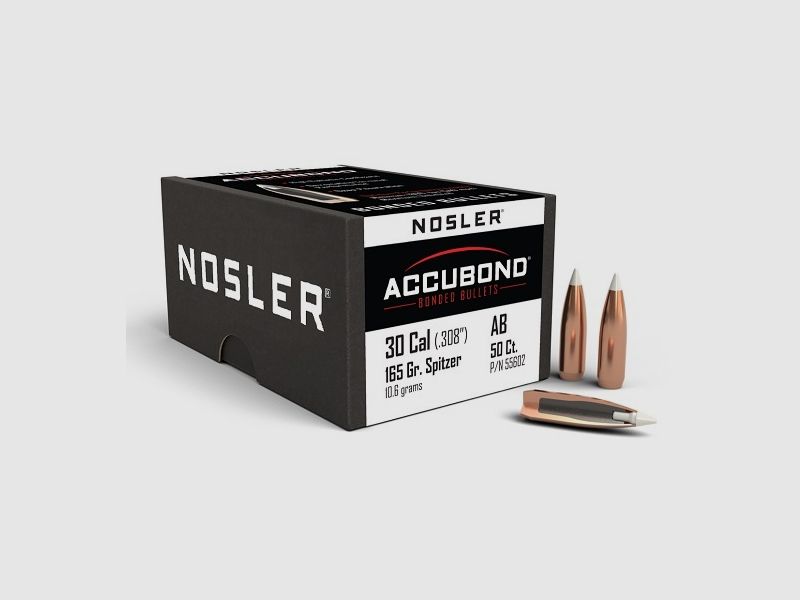 Nosler Caza Cal. .30 Accubond 165 Grain #55602