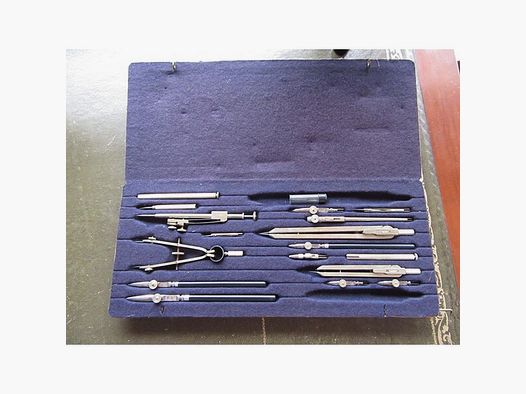 Präcision Zirkelkasten Vintage 1920 Leonh. Niethammer