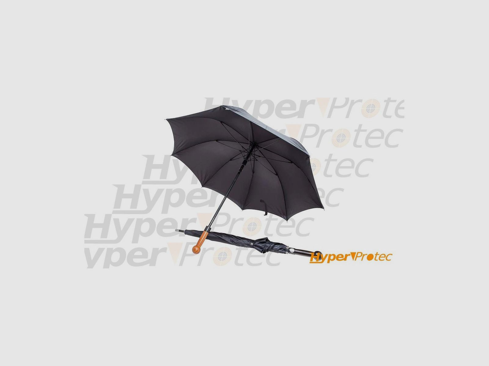 Unzerbrechlicher schwarzer Verteidigungsstock-Regenschirm, Bild 4 von 8