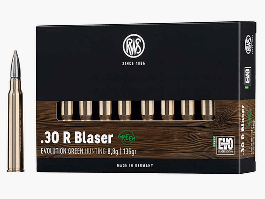 RWS .30 R Blaser Evo Verde 136gr. - 20 pz