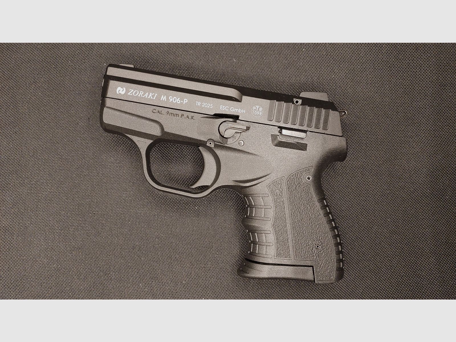 Zoraki 906-P blank firing pistol blued black 9mm P.A.K. (PTB 1099) - 906 like new!