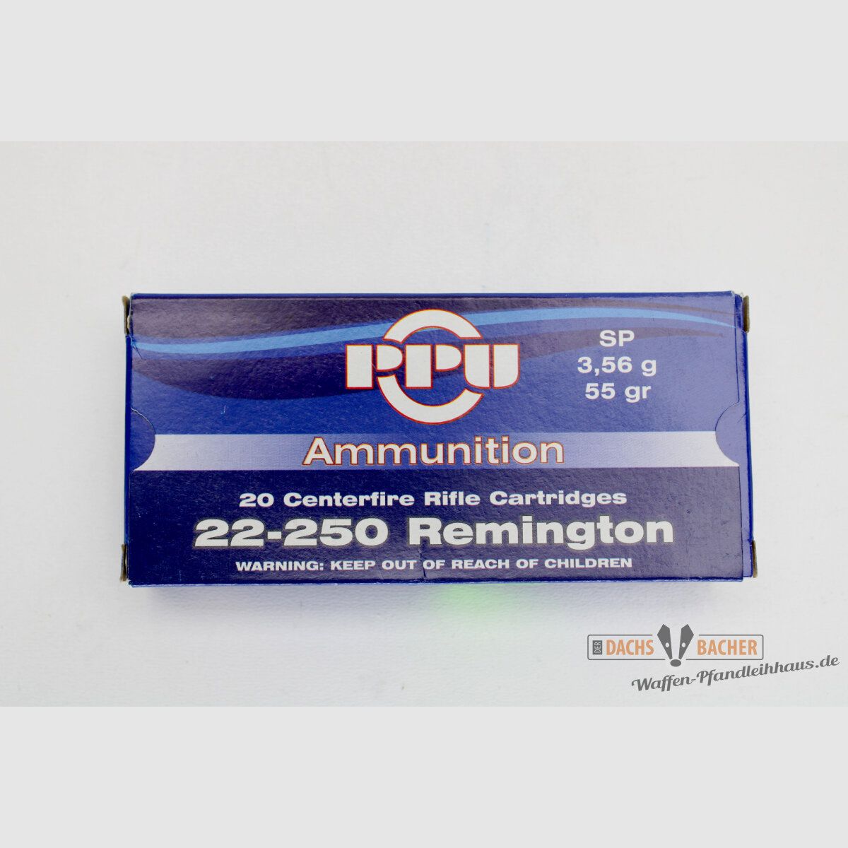 PPU Privi Partizan .22-250 Rem 3,56g/55gr SP Teilmantel 20 Schuß
