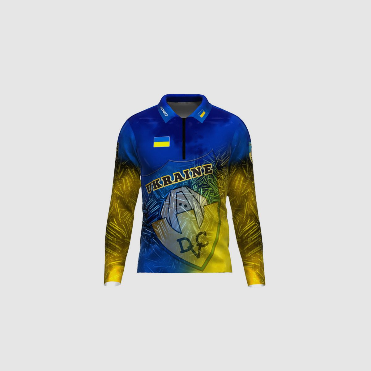 DED IPSC Ukraine Langarm-T-Shirt, Größe: 3XL, Benutzerdefinierter Name: Mit Benutzerdefiniertem Namen, Bekleidungsart: Regulär (Herren), Bild 3 von 3