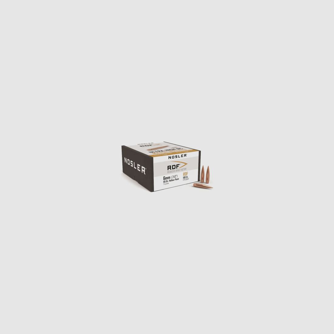 Nosler Geschoss 6mm/.243 RDF 115GR HPBT 100 Stück