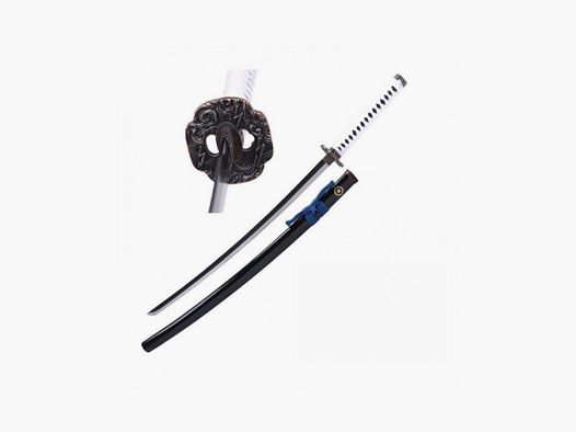 KATANA NOIR TRESSAGE MANCHE BLANC NON TRANCHANT