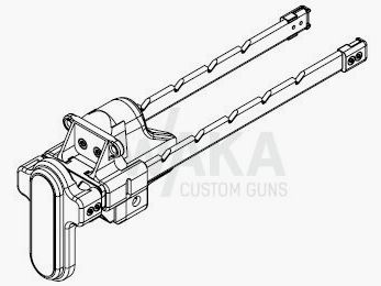 B&T telescopic shoulder support for HK MP5/SP5 adjustable in 5 positions including buffer