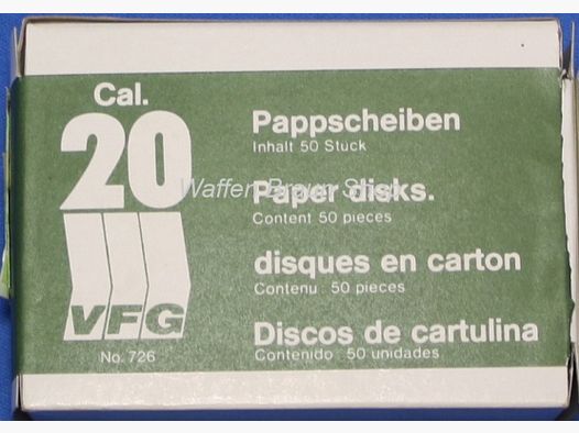 VFG Tarcze papierowe KAl.20 50 sztuk