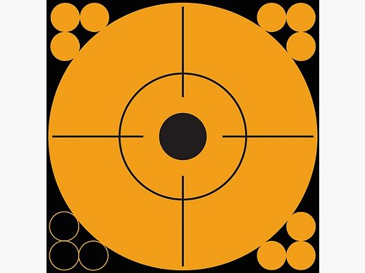 10 bersagli bullseye arancioni, 6"