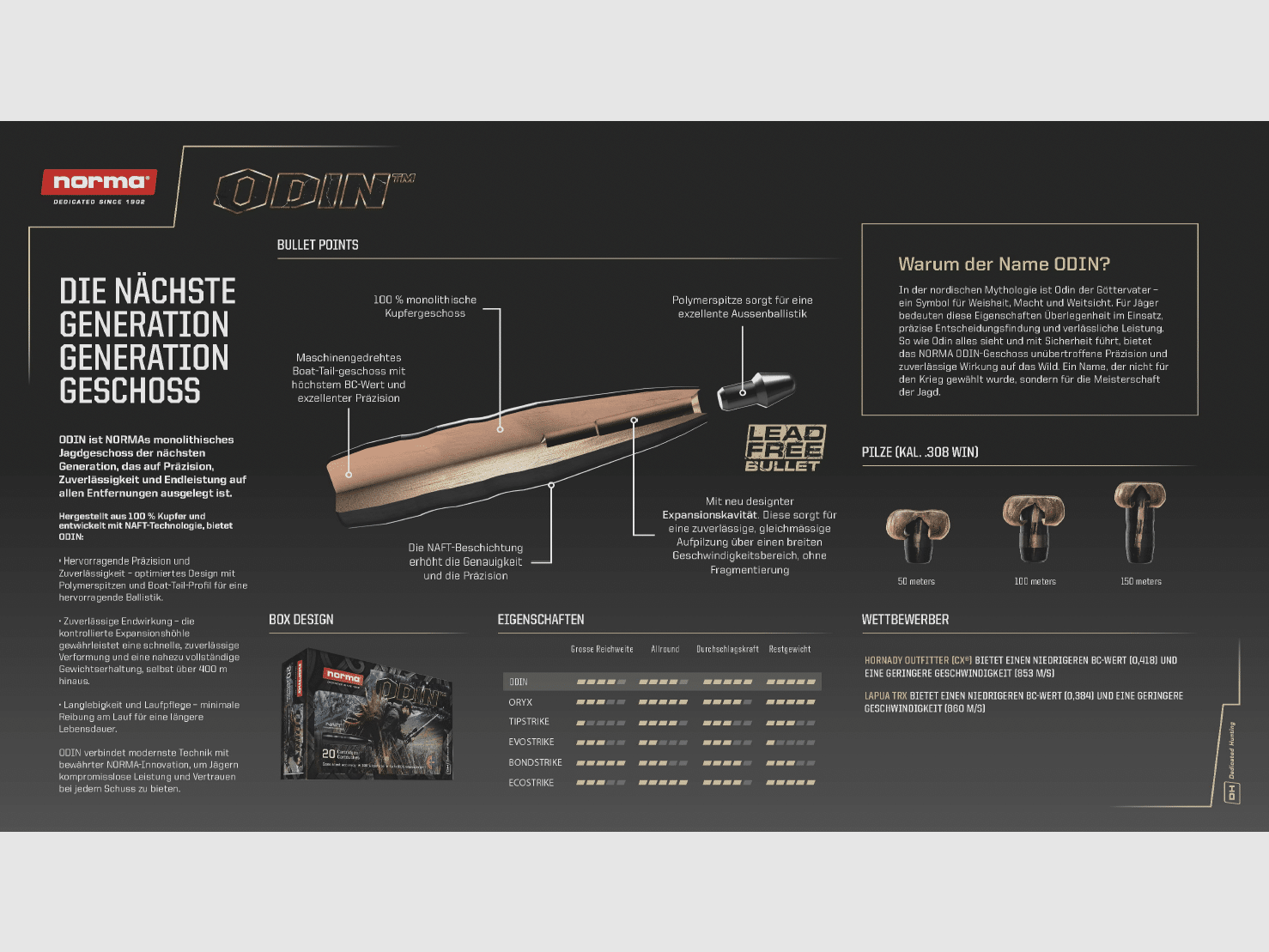 6.5 Creedmoor Norma Odin (bleifrei) 7.8g / 120grs., Bild 3 von 3