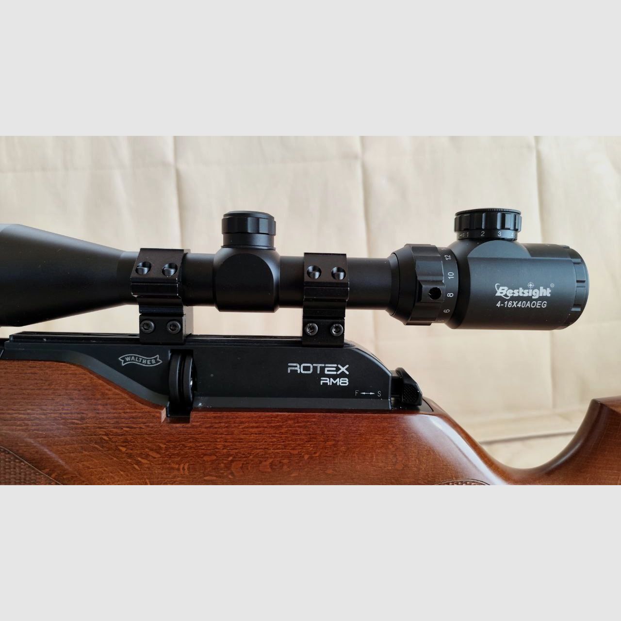 Walther Rotex RM8 in 4,5mm met richtkijker als nieuw