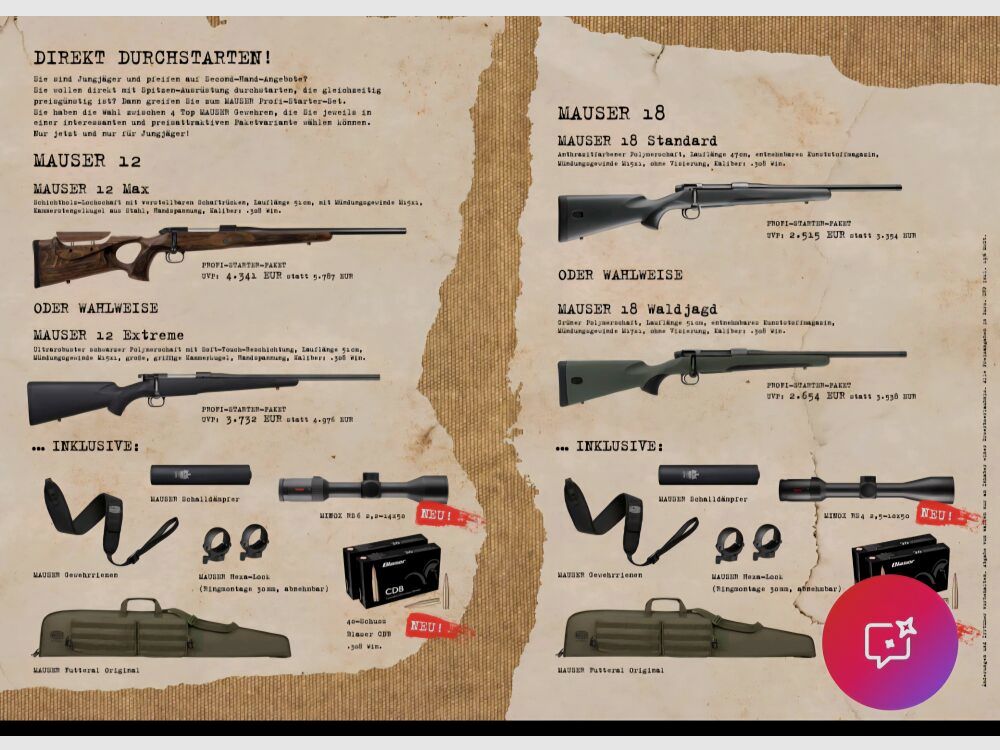 Pacchetto Mauser Jungjäger