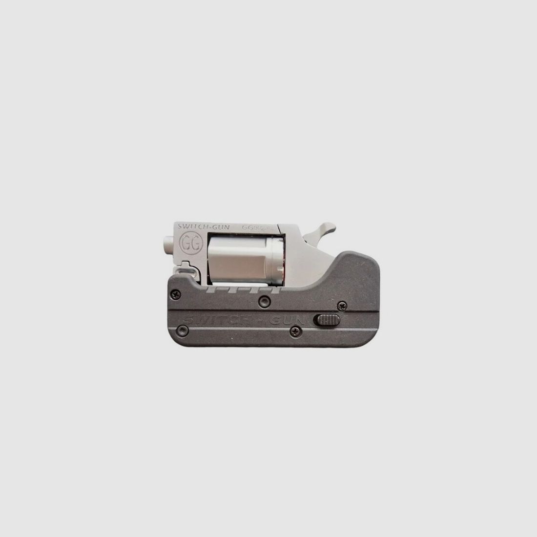 Switch Gun Derringer - Mini Revolver mit Metallpatronen und Geschossen - Vollmetall Modellwaffe