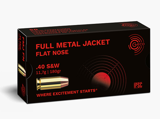 Geco .40S&W Vollmantel-Fl. 11,7g - 180gr