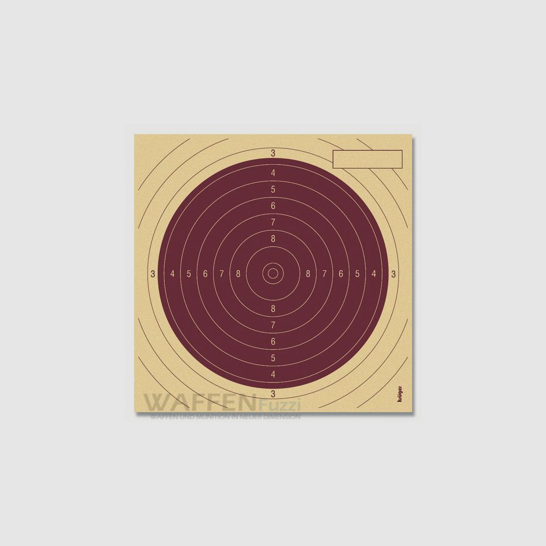 Target red numbered 50 meters small caliber target