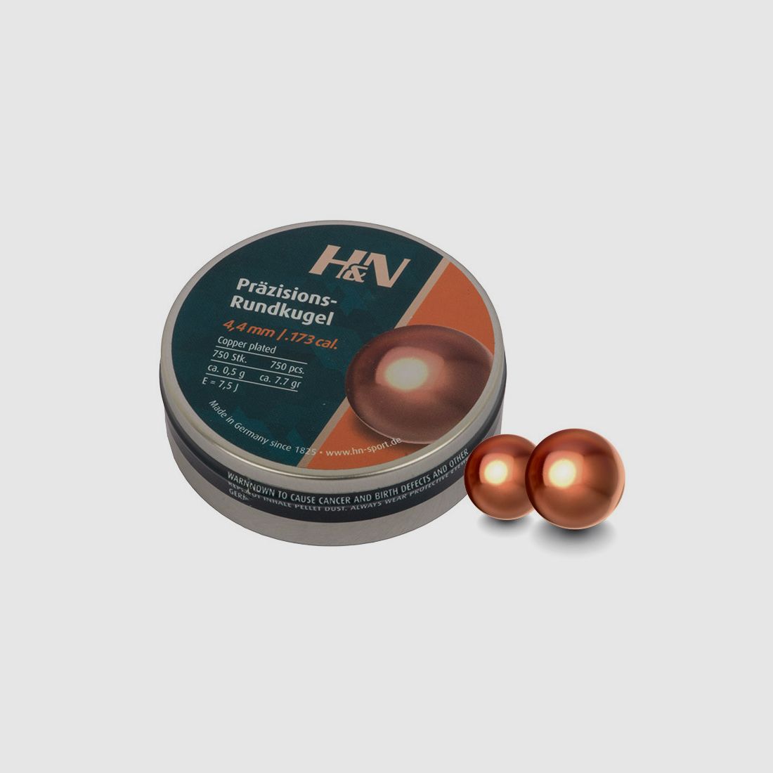 Rundkugeln H&N in 4,4 mm – .173 / 750 Stk.
