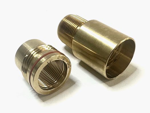 Adaptador de rosca Hausken para silenciadores Hausken 5/8"-24 H-Lock y uso de H-Lock