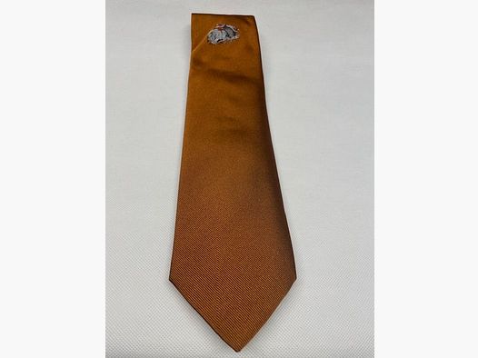 Seidenkrawatte in Orange mit Rebhühner
